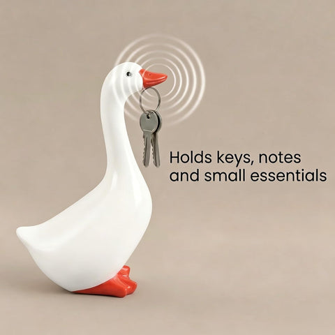 Desk Goose 7 inch Gifts for Women, Mini Desktop Goose Statue Decor for Living Room Bedroom Bookshelf and Office