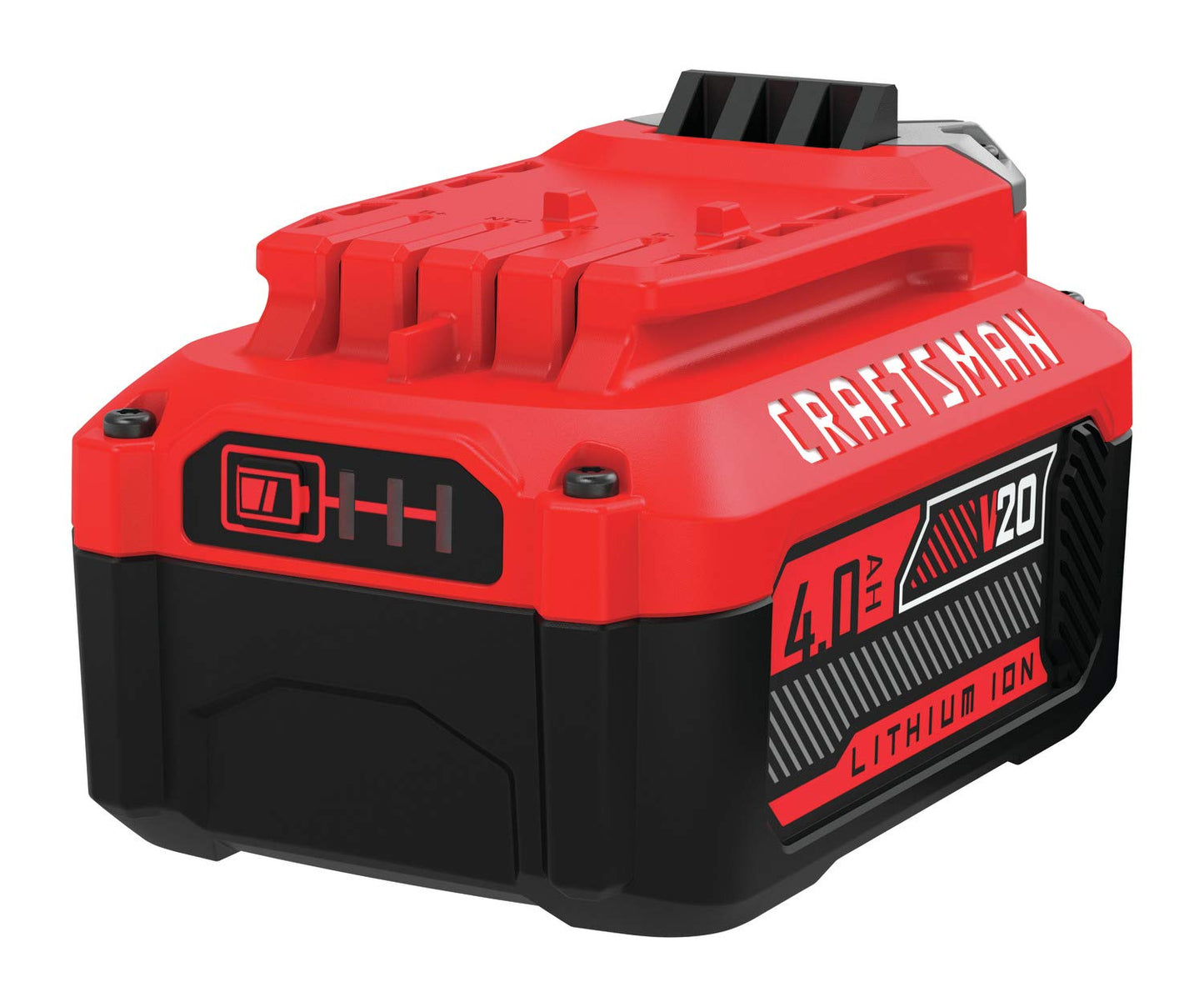 CRAFTSMAN V20 Lithium Ion Battery, 4.0-Amp Hour, 2 Pack, LED Charge Indicator (CMCB204-2)