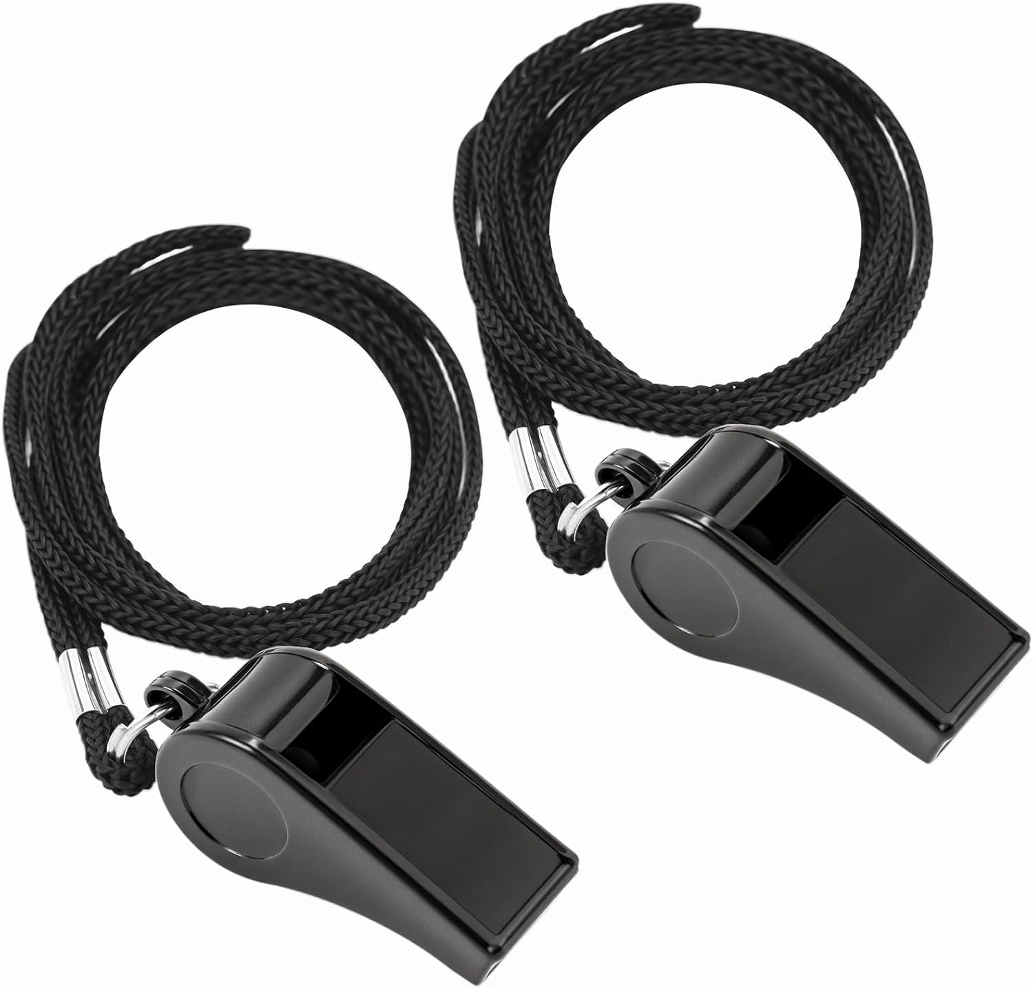 2 Sports Whistles with Lanyard, Loud Crisp Sound Whistle Ideal for Coaches, Referees, Officials,Outdoor Enthusiasts, and Family Emergencies.
