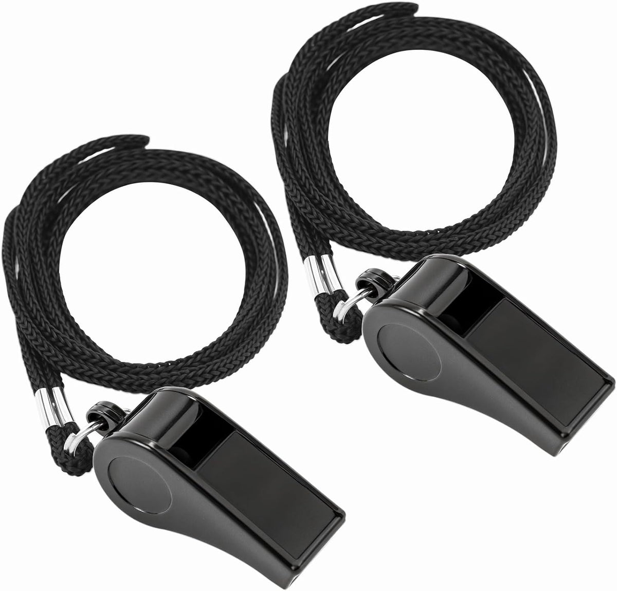 2 Sports Whistles with Lanyard, Loud Crisp Sound Whistle Ideal for Coaches, Referees, Officials,Outdoor Enthusiasts, and Family Emergencies.