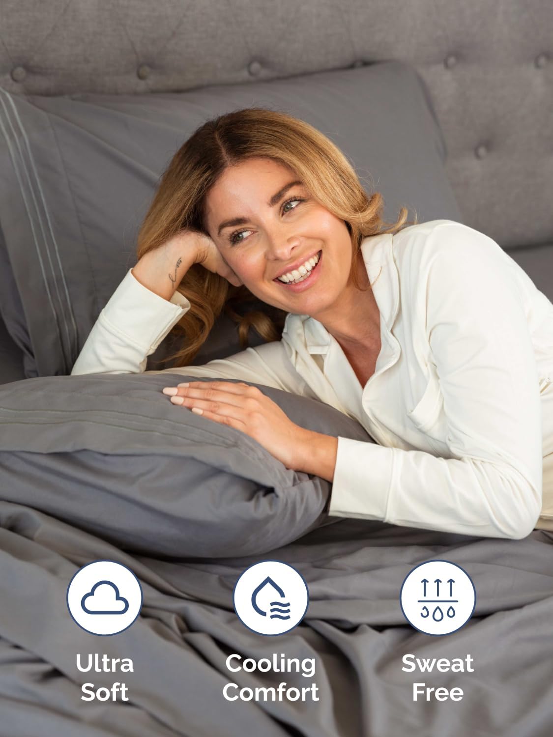 CGK Linens Extra Deep Queen Fitted Sheet - Fitted Sheet Only - Dark Grey