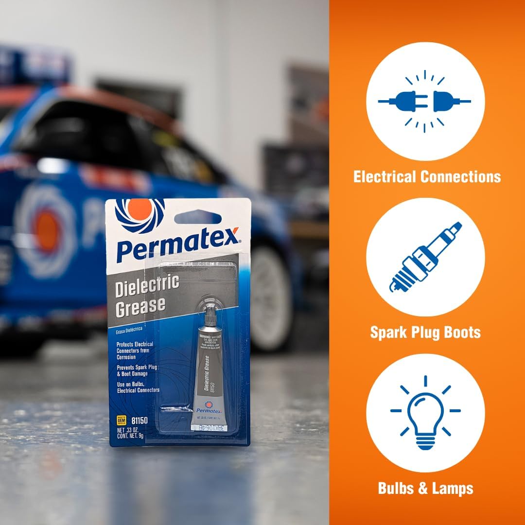 Permatex 81150 Dielectric Tune-Up Grease, 0.33 oz. Tube, Silver
