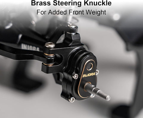 INJORA +5mm Diamond Portal Axles with Brass Steering Knuckles for TRX4M