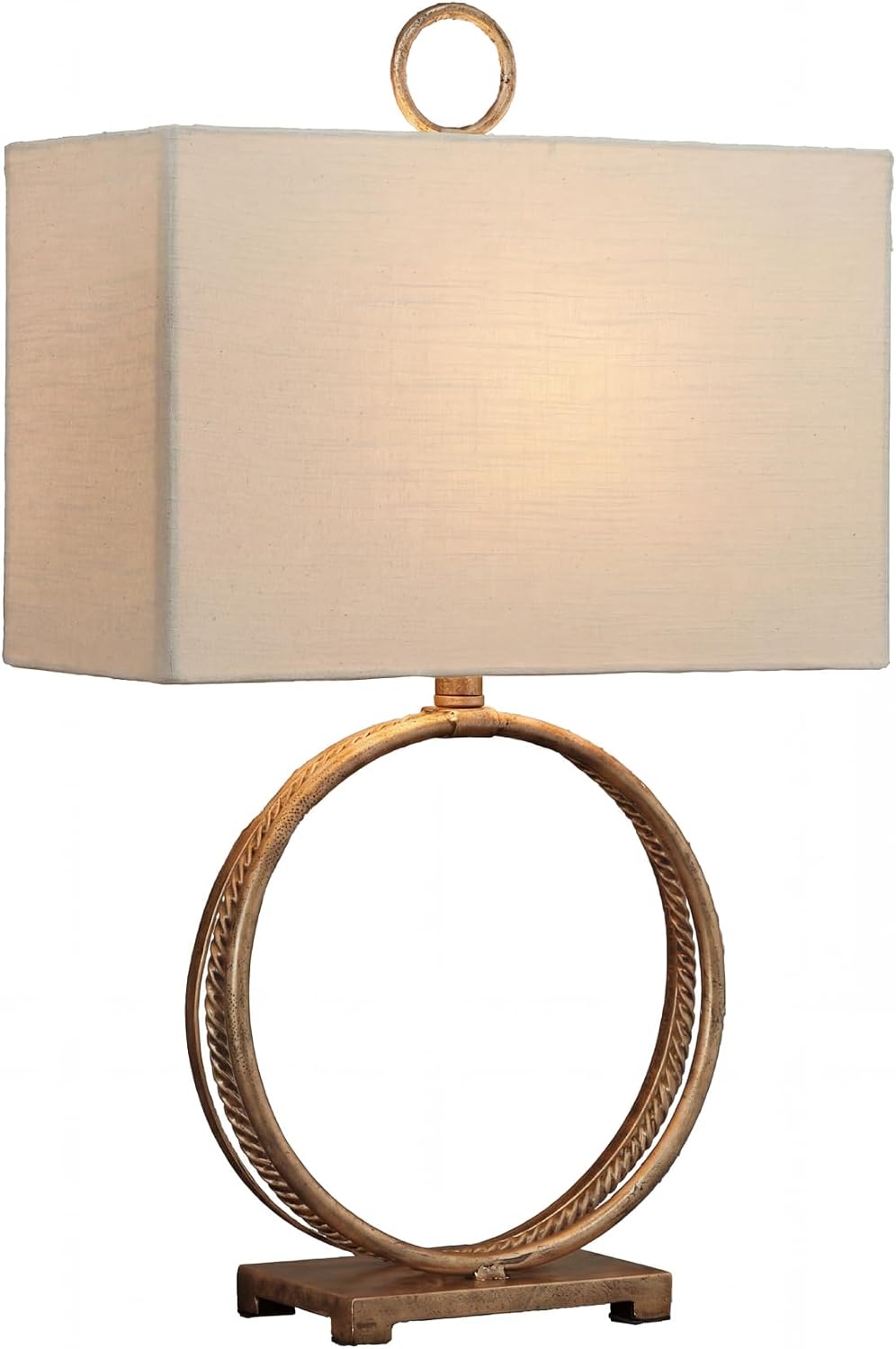 Signature Design by Ashley Table Lamp, 28 Inch, Gold, Rectangle Shade