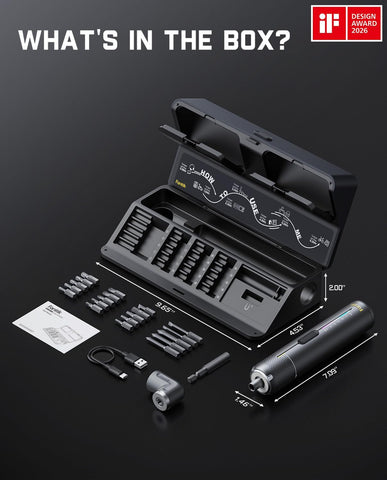 Fanttik S2 Pro Electric Screwdriver, Cordless Screwdriver Set(Space Grey)
