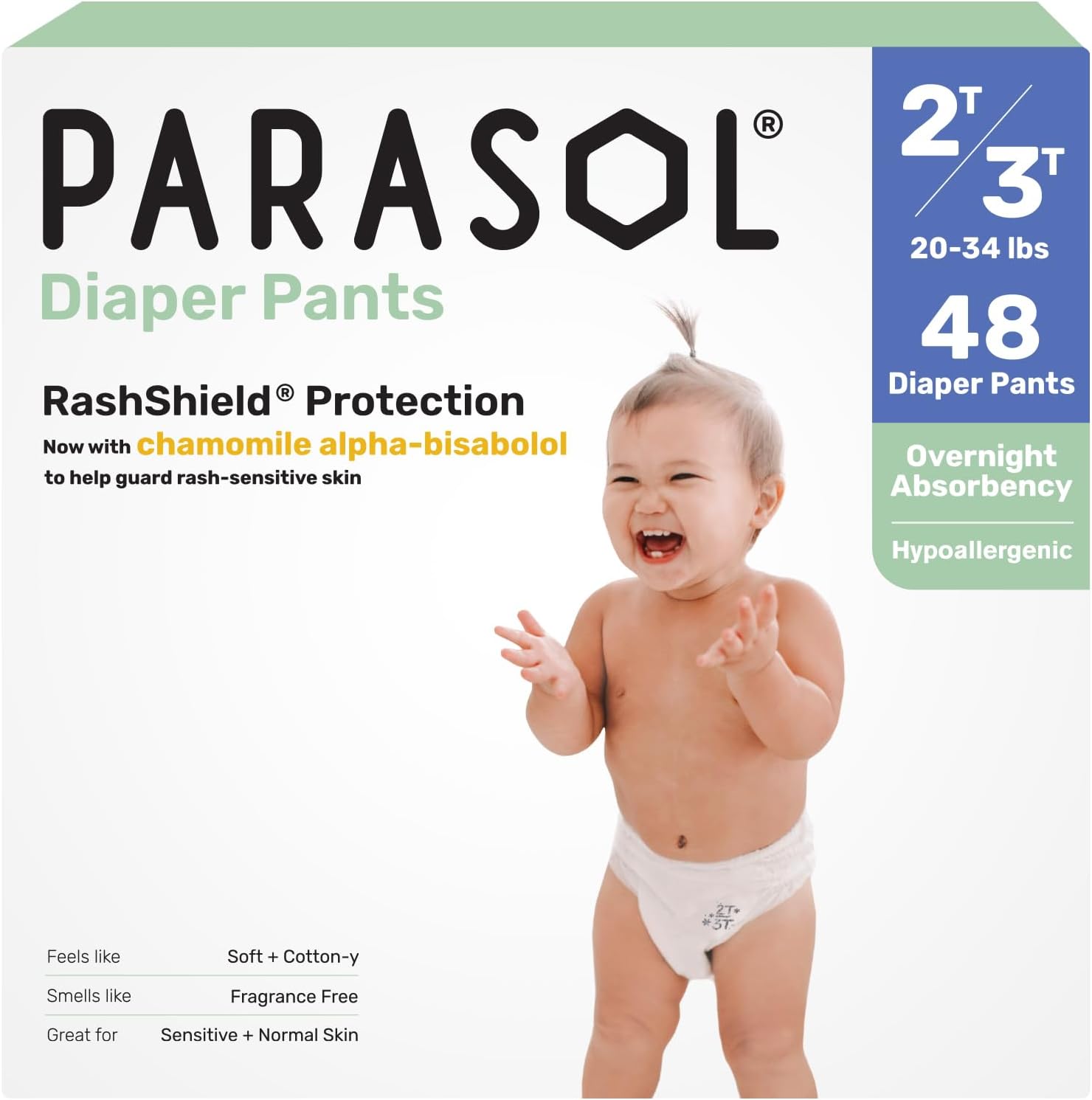 Parasol Size 4 (2T-3T) Chlorine-Free Pull-On Diaper Pants, 48 Count