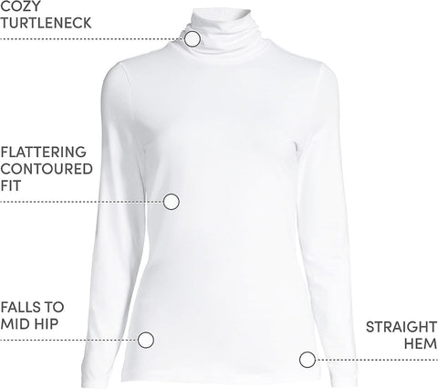 Lands' End Women's Jersey Knit Turtleneck