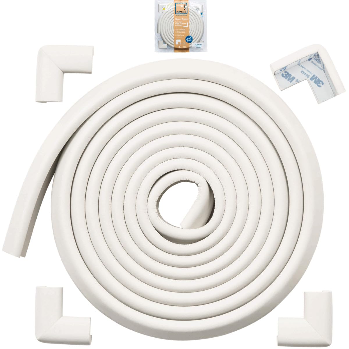 Roving Cove Baby Proof Edge Corner Protector, Large15ft Edge 4 Corners