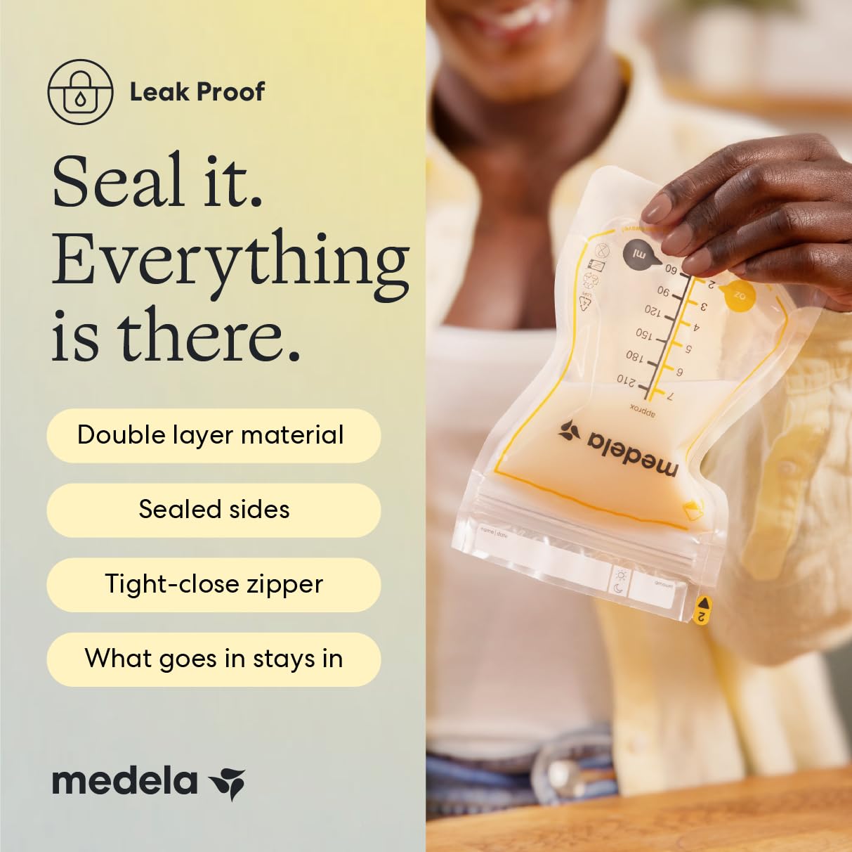Medela Easy Pour Breast Milk Storage Bags, 200 Count, 7 oz/210 ml