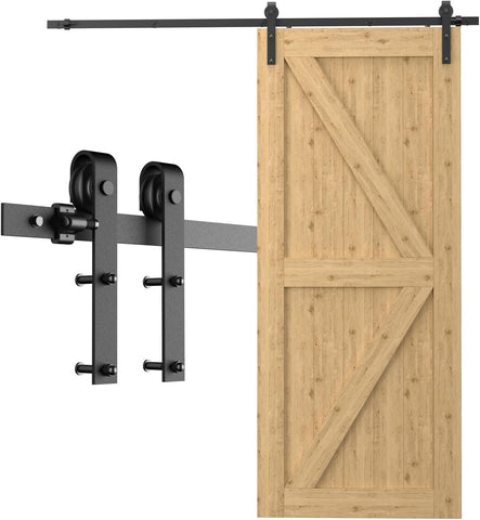 CCJH Barn Door Hardware Kit 4FT Sliding Track Heavy Duty for Single Max 24'' Wide Door Panel