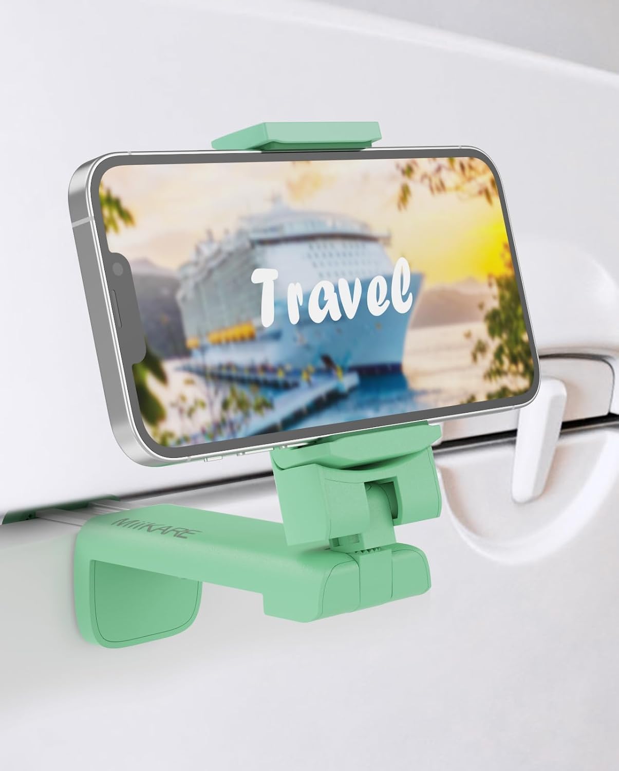 MiiKARE Airplane Phone Holder Mount, Plane Travel Essentials, Green