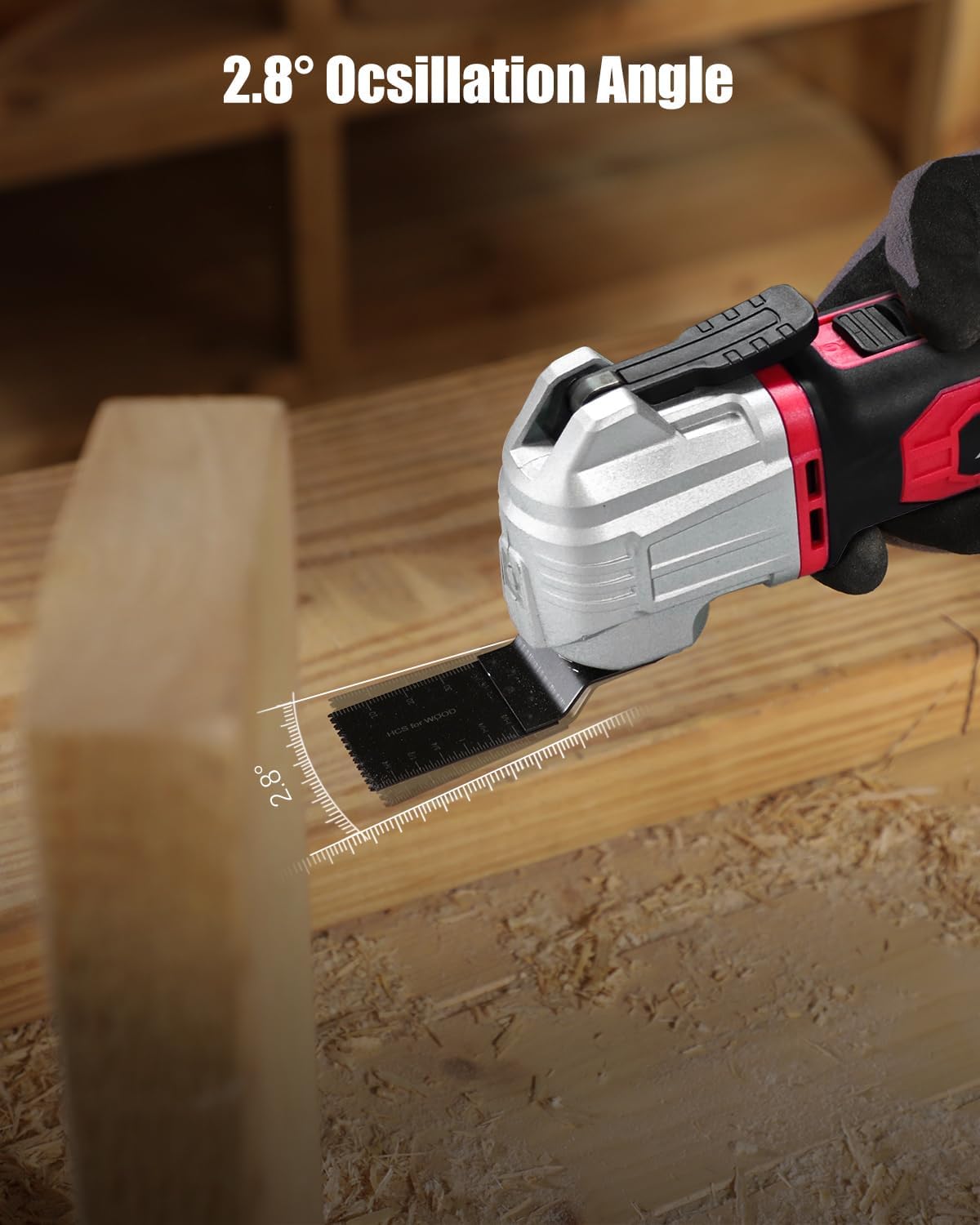 AVID POWER Cordless Oscillating Tool 20V Battery Powered Oscillating Multitool with 2.8° Oscillation Angle, Variable Speed Oscillating Saw w/ 28 Pcs Accessories for Scraping/Cutting & Sanding