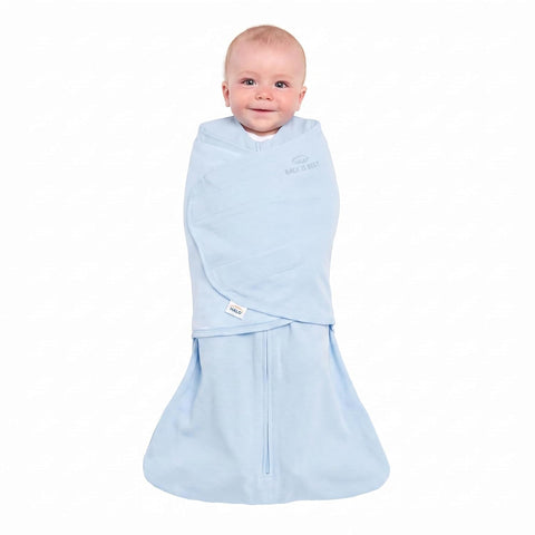 HALO SleepSack Swaddle | Cotton | 1.5 TOG | 68-75°F | 6-12 lbs |Baby Blue