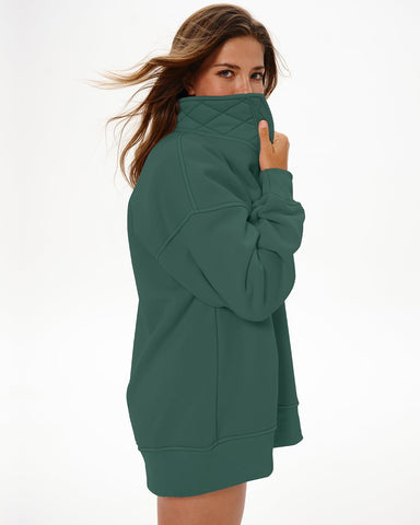 Locachy Womens Oversized Sweatshirt Henley Neck Pullover Tops 2026 Outfits