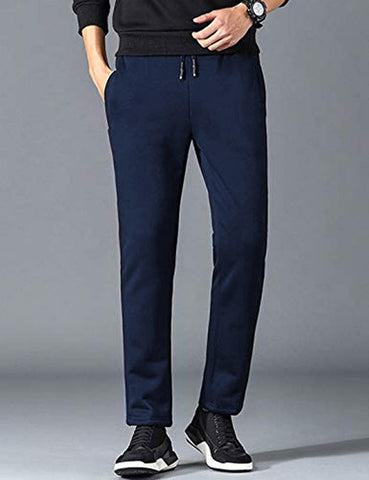 Yeokou Mens Winter Warm Sherpa Lined Active Thermal Jogger Fleece Sweatpants Pant