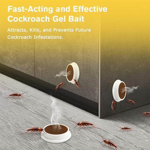 80 Pack Cockroach Gel Bait, Highly Effective Roach Gel Bait Indoor Infestation Solution, Fast Acting Cockroach Killer Indoor Home Kitchen Use, Easy to Apply & No Mess Roach Bait, Long-Lasting