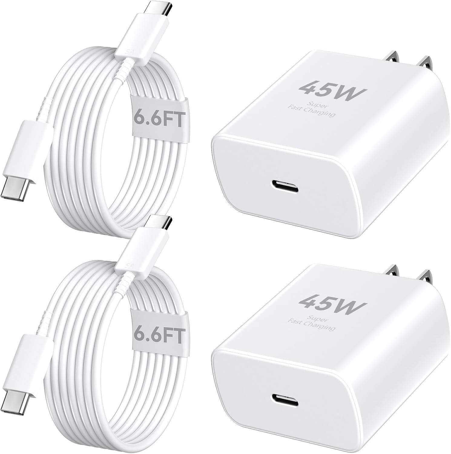 Phone 17 16 Pro Max Charger Fast Charging, 45W Super Fast USB C Charger Block with 6.6FT Charging Cable for 17 16 Pro Max/17 16 Pro/16 Plus,15 Pro Max/15 Pro/16, Android Phone