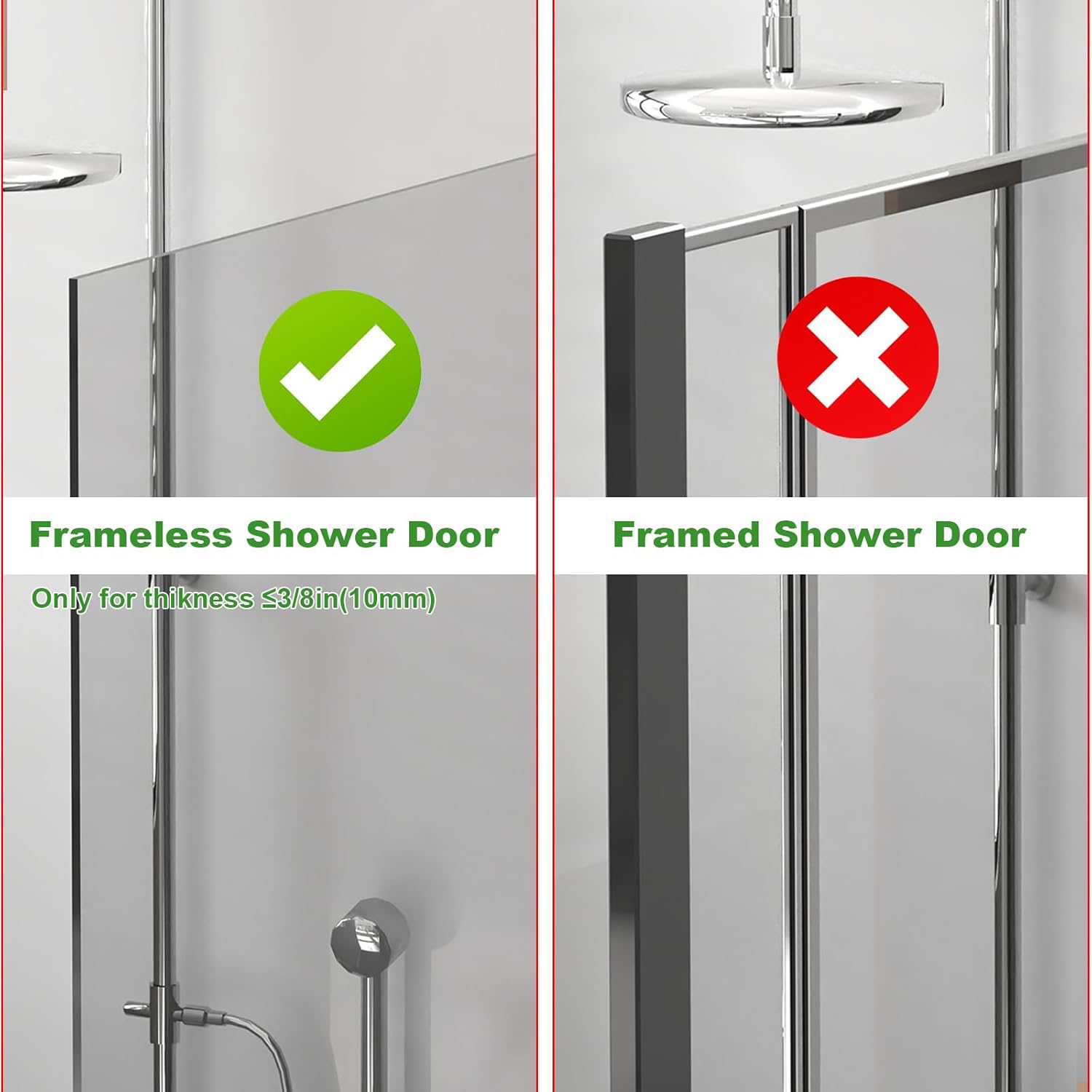 HUFEEOH Black 2-Pack T-Shape 7.5-Inch Shower Door Towel Hooks
