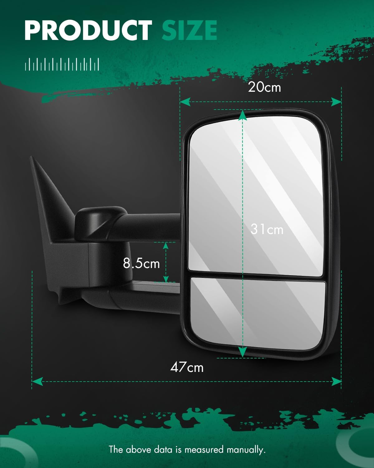 SCITOO Tow Mirrors Compatible with 1999-2007 For Chevy GMC Silverado Sierra