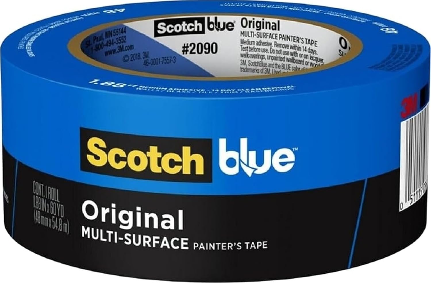 18-Rolls of 1.88" x 60 Yds 3M 2090-48NC ScotchBlue Blue Original Multi-Surface Painter's Tape