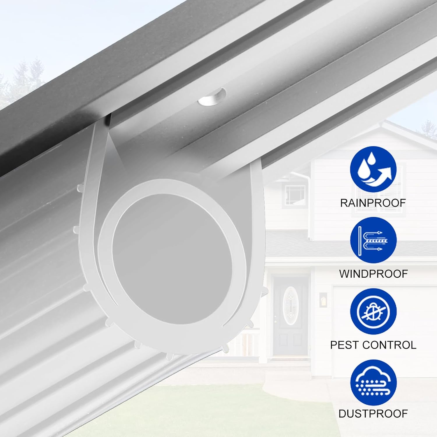 DGSL Garage Door Bottom Seal, 5/16 T-End Rubber Weather Stripping, 20 FT