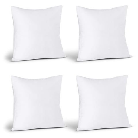 Utopia Bedding Throw Pillows (Set of 4, White), 16 x 16 Inches Pillows for Sofa, Bed and Couch Decorative Stuffer Pillows