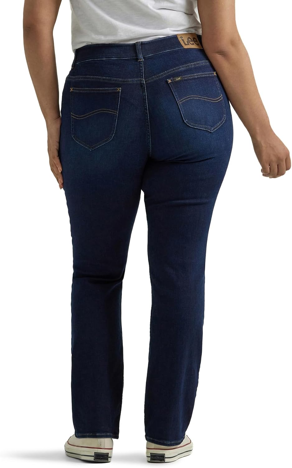 Lee Women's Plus Size Ultra Lux Comfort With Flex Motion Straight Leg Jeans