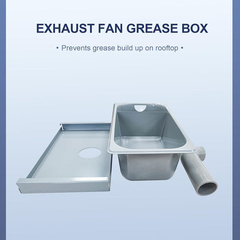 Grease Box for Restaurant Canopy Hood Exhaust Fan| Stainless Steel Hood Accessories for Restaurants | 3.74” Deep Drip Pan