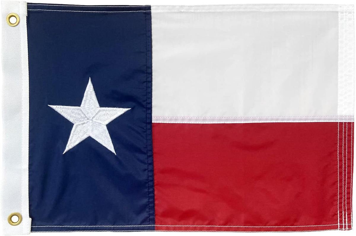 Homissor Texas Flag 12x18 Inch TX State Flags Embroidered Sewn Boat Flags 210D Oxford Nylon