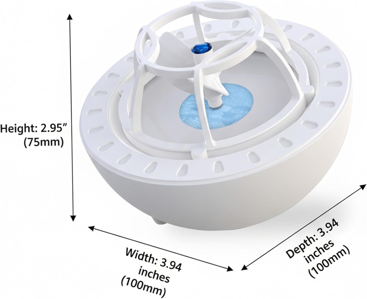 Mini Dishwasher for Kitchen Sink, Portable Dish Washer with Powerful Wave Cleaning & IP67 Waterproof, USB Powered Compact Dishwasher for Daily Use (Blue) Portable Dish Washer Sink