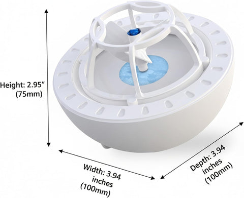 Mini Dishwasher for Kitchen Sink, Portable Dish Washer with Powerful Wave Cleaning & IP67 Waterproof, USB Powered Compact Dishwasher for Daily Use (Blue) Portable Dish Washer Sink