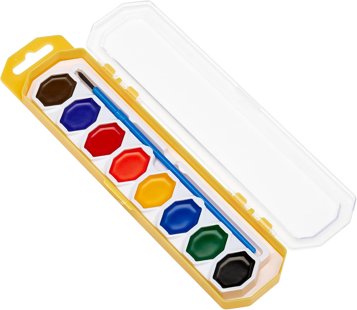 Cra-Z-Art Watercolor Paint Set with Brush Bulk Pack, 8 Colors (Pack of 12), 12 Total Paint Sets, Non-Toxic Washable Watercolors for Kids, Classroom Art Supplies & School