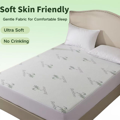 WhatsBedding Mattress Topper Cover Full Size (Only Cover), Breathable Viscose Made from Bamboo, Mattress Protector