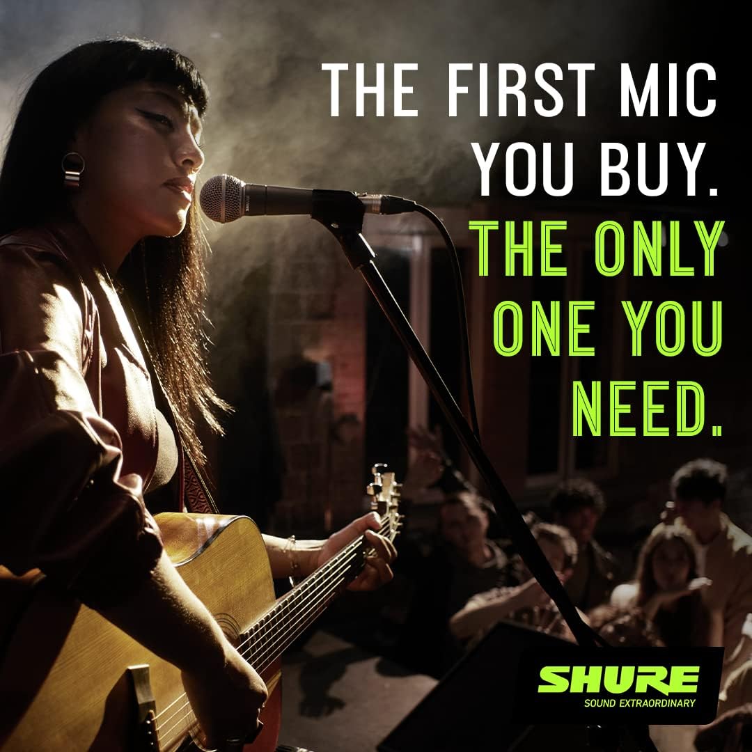 Shure SM58S Pro XLR Dynamic Vocal Microphone with On/Off Switch