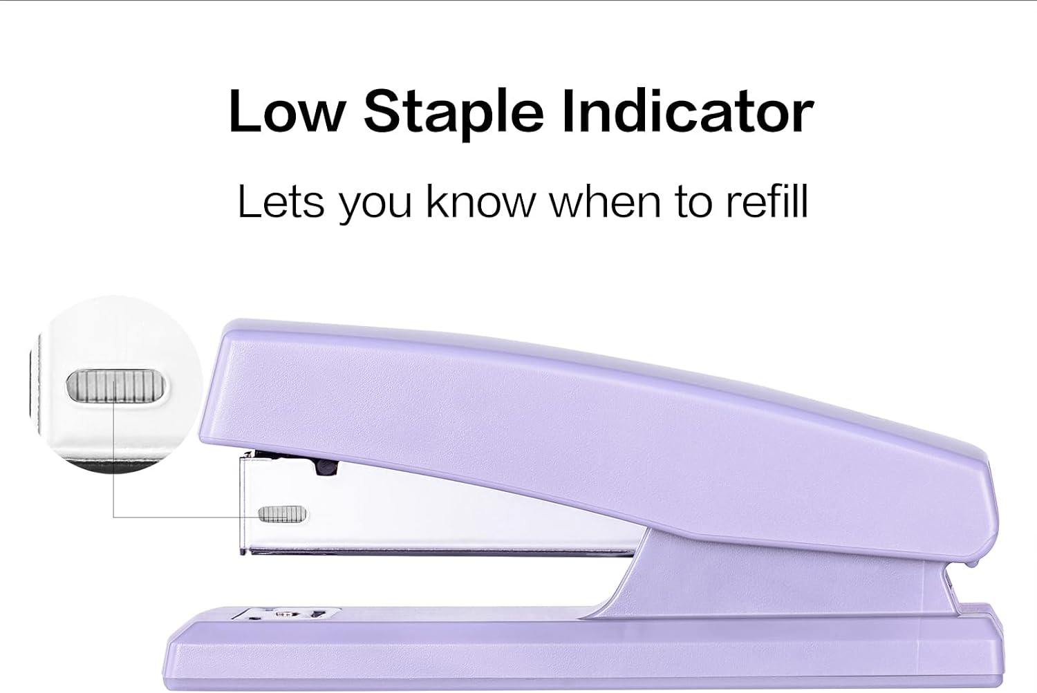 Deli Stapler, Desktop Staplers with 640 Staples, 25 Sheet Capacity, Purple