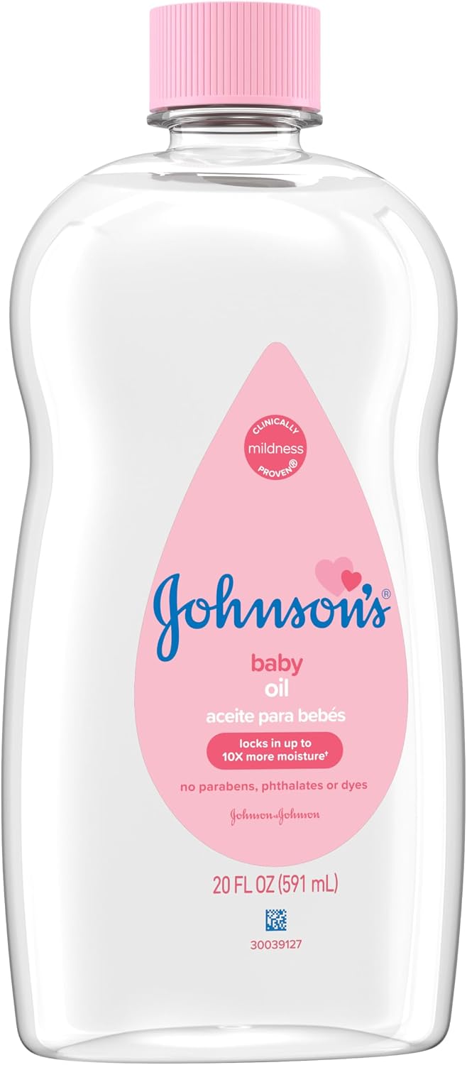 Johnson's Baby Oil, Pure Mineral Oil, Original Scent, 20 fl. oz