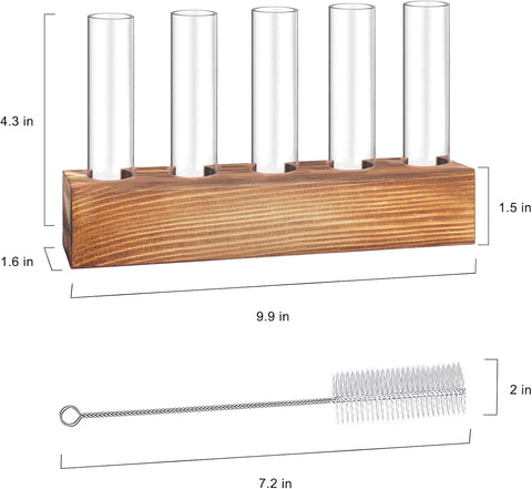 Renmxj Plant Propagation Station, Plant Terrarium with Wooden Stand