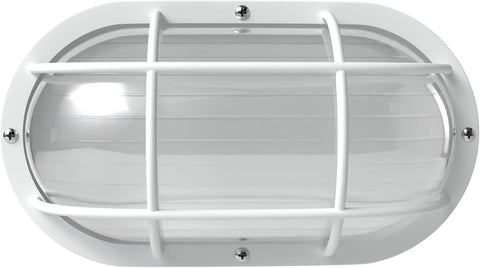 KASTLITE Grid White Nautical Bulkhead Light Fixture, 9.5W 4000K LED