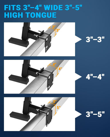 Boat Steps for Trailer Tongue with Handrail Side Mount 3-Step