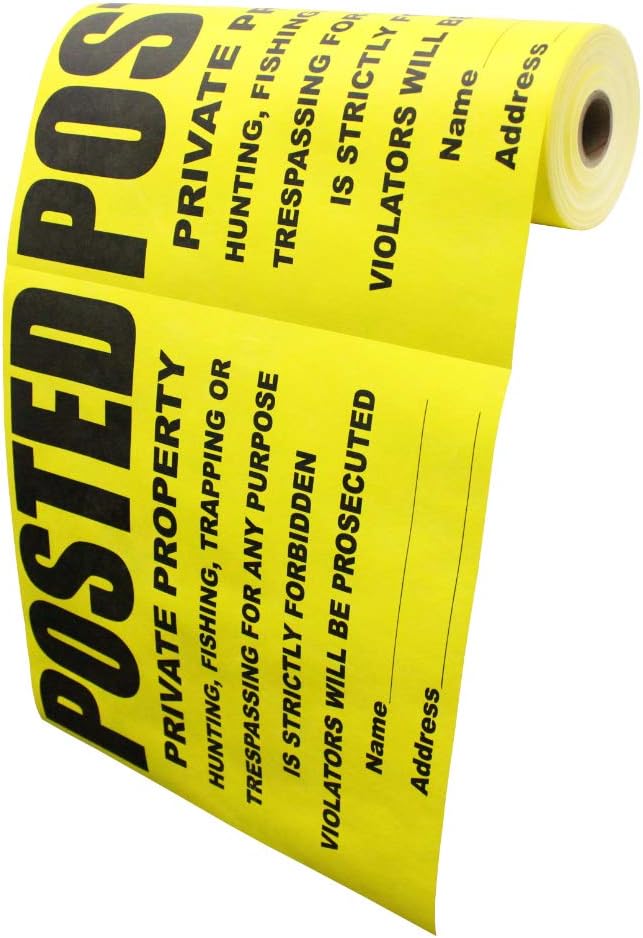 200 WristCo Custom Posted Yellow Private Property Signs - 11" x 11"