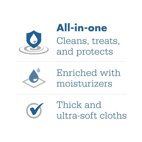 Stryker - Sage Comfort Shield Barrier Cream Cloths with Dimethicone - 50 Packages, 150 Cloths – One-step Wipes Clean, Treat and Protect Skin from Incontinence Irritation, Hypoallergenic
