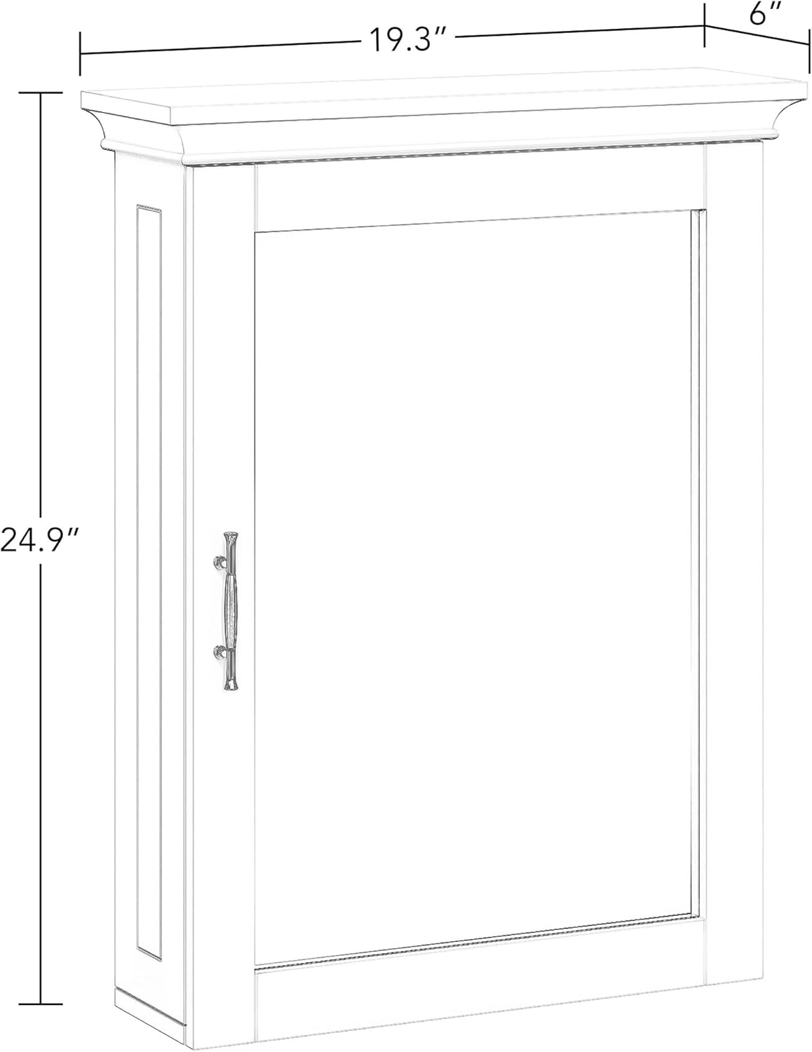 RiverRidge Somerset Bathroom Wall Mount Medicine Cabinet with Mirror, White