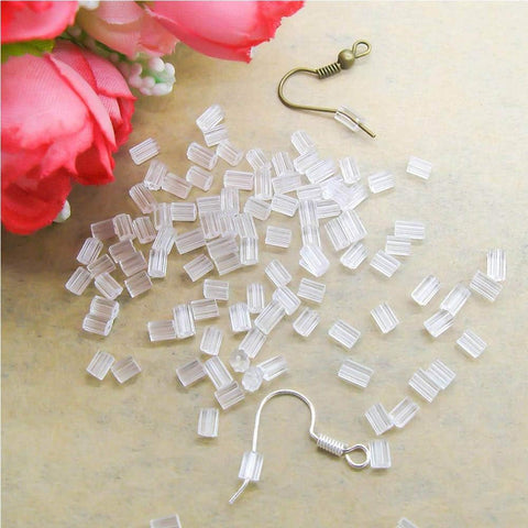 Earring Backs Replacements, Silicone Earring Backs, Soft, Clear, 1000PCS