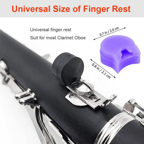 5 Pcs Soft Silicone Clarinet Oboe Thumb Rest Cushion Protector Thumb Protector Fit for Most Clarinet, 5 Colors