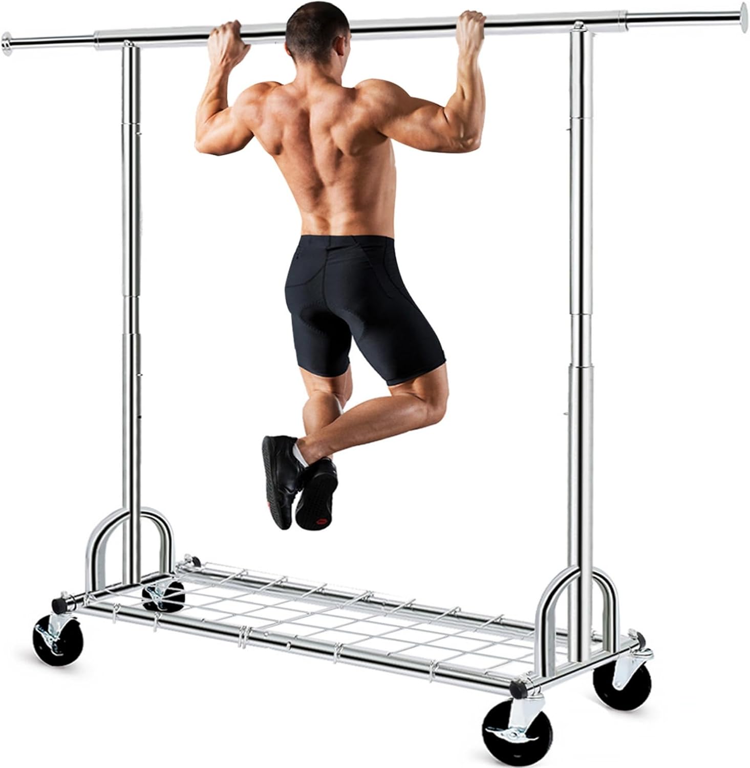 HOKEEPER Clothing Garment Rack Capacity 525LBS Collapsible Clothes Rack