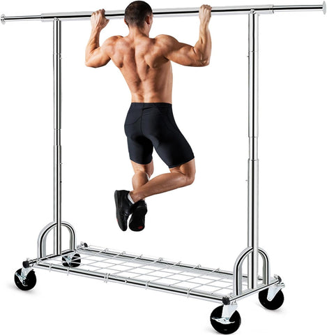 HOKEEPER Clothing Garment Rack Capacity 525LBS Collapsible Clothes Rack