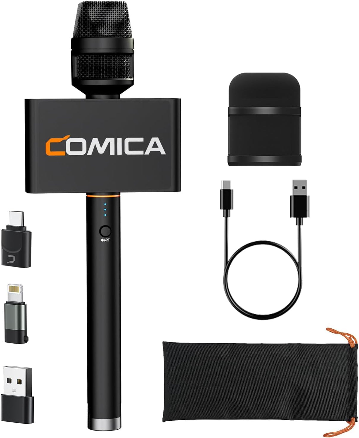 COMICA Revo S Wireless Handheld Microphone for iPhone17/16 Android Phone PC