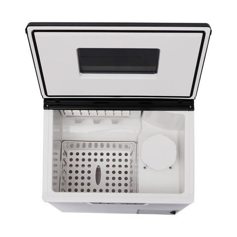 Ice Cube Maker, Ice Making and Crushing Machine,12-22min/32 Pcs, 66-88lbs/Day, Self Cleaning Ice Makers with One-Click Operation, with LCD Screen for Home Office Bar Camping RV Party