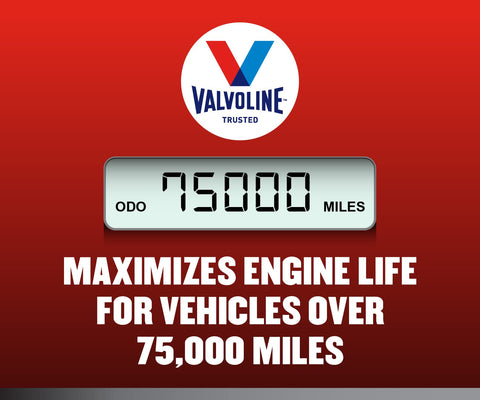 Valvoline Full Synthetic High Mileage with MaxLife Technology SAE 5W-30 Motor Oil 1 QT, Case of 6