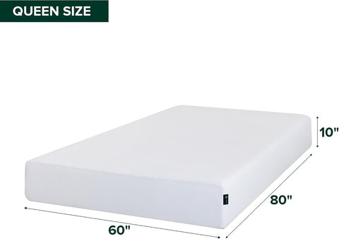 ZINUS 10 Inch Green Tea Cooling Gel Memory Foam Mattress / Cooling Gel Foam / Pressure Relieving / CertiPUR-US Certified / Bed-in-a-Box, Queen